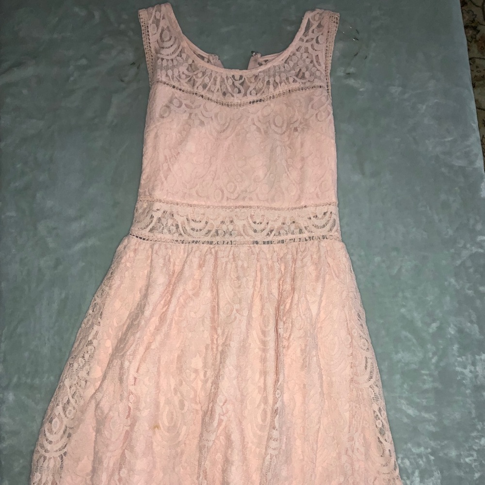 Pastel pink floral dress